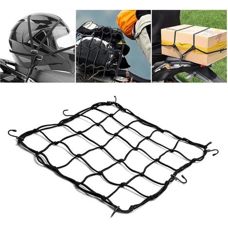 Filet à Bagages pour Paniers de Vélo et Moto Elastique, Filet de Casque, Adult, Filet À Bagages, À Bagages Elastique, Casque,Vélo (1/5)