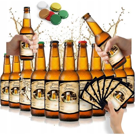 50 botellas de cuello largo de 330 ml para cerveza, sidra y cervecería + 50 etiquetas de cerveza. (1/5)