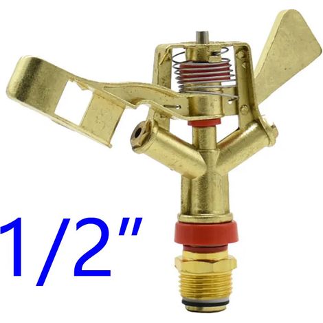 (1I2)1/2 3/4 pouce mâle en métal Arroseur agricole pulsant à rotation à 360 degrés pour l'arrosage de pelouse et de jardin 1 pièce (1/5)