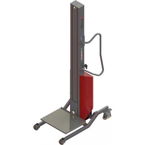 Impilatore elettrico per fusti con piano in inox - Carico massimo 100 kg - Sollevamento massimo 1600 mm - Industria alimentare e chimica - 8091000008