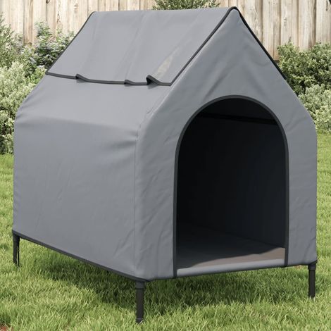 Niche pour chien, tissu Oxford gris clair et acier (1/5)