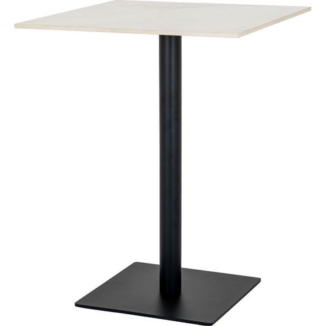 Romanby Stone Square Dining Table - Metal - L60 x W60 x H78 cm - White