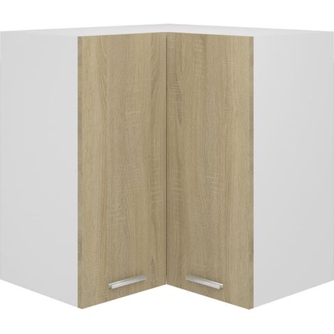 vidaXL Pensile Angolare “Lyon” Rovere Sonoma 57x57x60 cm