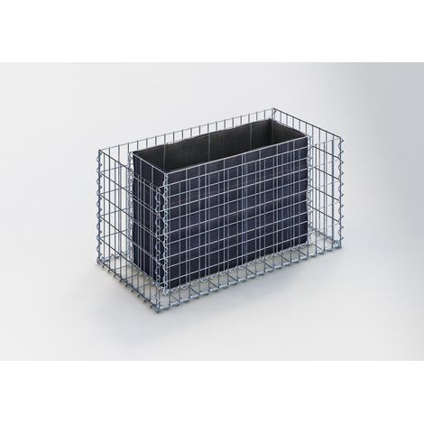 Gabiondeco - Jardinière en Gabion. 100 cm x 50 cm x 50 cm (L x H x P). taille des mailles 5 x 10 cm. Épaisseur des parois 10 cm - Made in Germany (1/5)