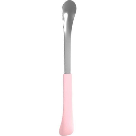Cuillère pour bébé 2 en 1 avec manche en silicone et acier inoxydable, manche long pour faciliter l'alimentation, compatible lave-vaisselle. (1/5)