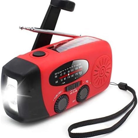 Radio à piles (rechargeable) pour les catastrophes - Radio à manivelle - Radio d'urgence - Radio d'urgence à manivelle solaire (1/5)