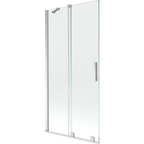 Mexen Velar écran de baignoire à 2 ailes coulissante 95 x 150 cm, transparent, Chrome - 896-095-000-01-01 (1/5)