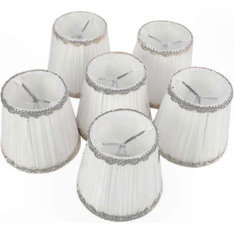 Aufsteckbare Lampenschirme für Kerzenbirnen, Kronleuchter-Lampenabdeckungen, 6er-Set, dekorative Lampenschirme (1/5)