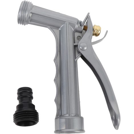 Pistola de riego de alta presión ajustable para regar plantas, lavar coches y bañar mascotas. Fabricada en aleación de zinc, conforme a las normas europeas. (1/5)
