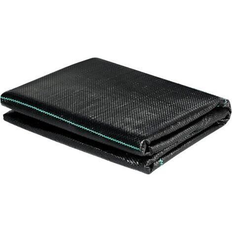 90g/1 pied carré,Toile de paill , Géotextile, Toile de contrôle des mauvaises herbes dans le jardin, Tapis noir agricole, Inhibiteur de racines, Contrôle des mauvaises herbes, Toile pe (1/5)