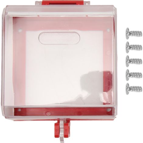Couvercle de commutateur d'arrêt d'urgence, protecteur Transparent de bouton-poussoir LOTO pour équipements électriques (1/5)