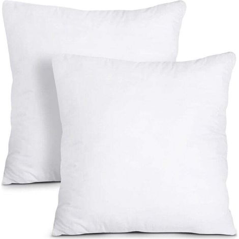 Coussins de Garnissage 45 x 45 cm (Lot de 2), Coussin à Recouvrir, Oreillers Intérieur, Rembourrage Coussins (Blanc)
