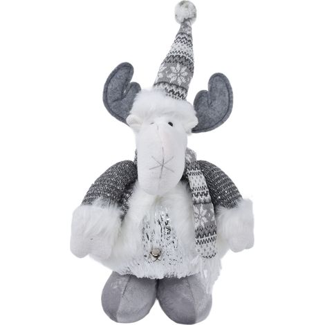 Poupée de Noël rétractable en forme de cerf, ornement de Noël en polyester, cadeau et décoration pour enfants. (1/5)