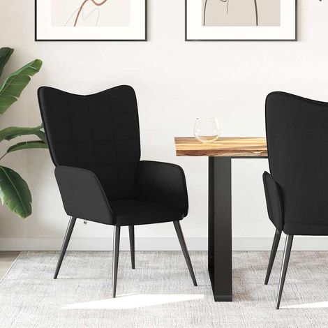 vidaXL Sillón de relax de tela negro (1/5)