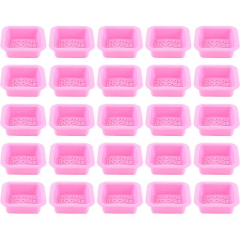 25 Moules en Silicone Rose pour Savon, Bougie et Pâtisserie DIY - Lot de 25 Pièces (1/5)