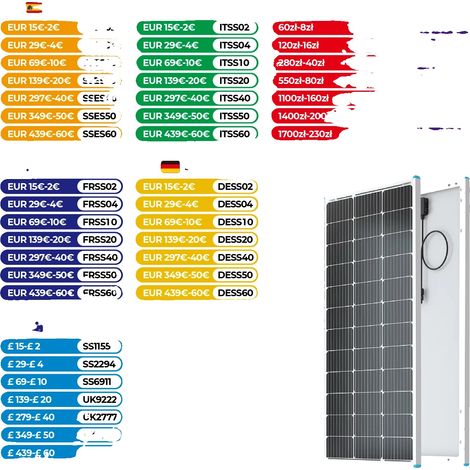 Panneau Solaire, Taux de Conversion Haute Efficacité, Silicium Monocristallin, Construction Durable, Adapté aux Camping-Cars et Bateaux, Énergie Écologique (1/5)