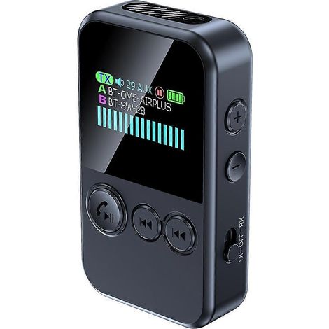 Émetteur et récepteur audio Bluetooth 6.0 à clipser, adaptateur sans fil double flux AUX TF 3,5 mm, compatible avec les téléviseurs, les ordinateurs, les voitures et les casques audio. (1/5)