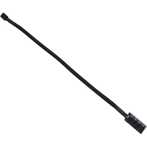 Adaptateur de câble répartiteur d'alimentation multiple pour ventilateur de boîtier/processeur d'ordinateur à 4 broches (1/5)
