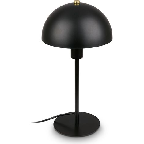 Briloner PURA Lampada da tavolo, interruttore sul cavo, E14, nero, Ø18 x 35 cm