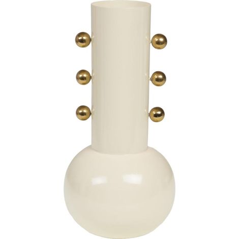 Amadeus - Vase Poésie crème 22 cm en métal (1/2)