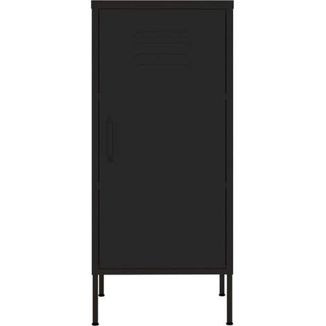 Casier de Rangement Métallique Noir 42,5x35x101,5 cm - Meuble de Stockage Acier Robuste pour Bureau et Maison (1/5)