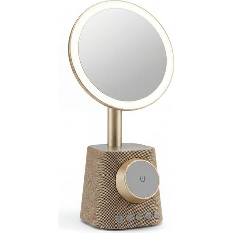 LED Kosmetikspiegel mit Lautsprecher Glamlody gold hjh OFFICE (1/5)