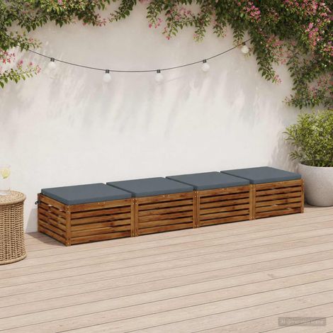 vidaXL 4-Piece Seat Cushions SOEST 4 pcs 100% Polyester Blue (1/5)