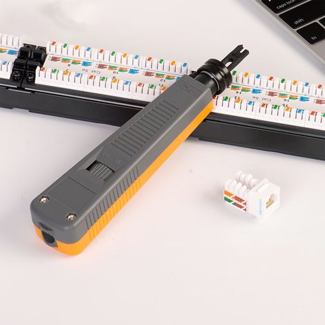 Outil de sertissage pour câbles réseau, outil de sertissage multifonctionnel pour modules réseau, outil de sertissage pour panneaux de brassage Gigabit Cat6e (1/5)