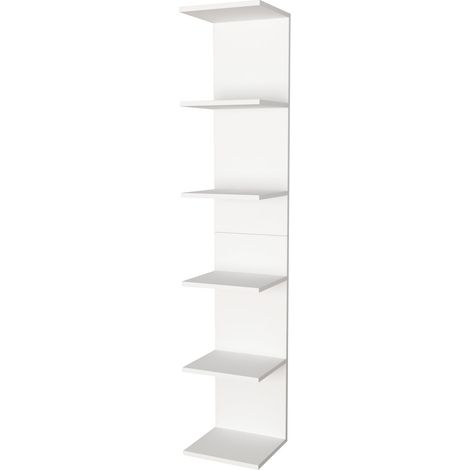 Estante de pared de 6 niveles 180 x 34,5 x 30 cm Blanco 030007060 (1/2)