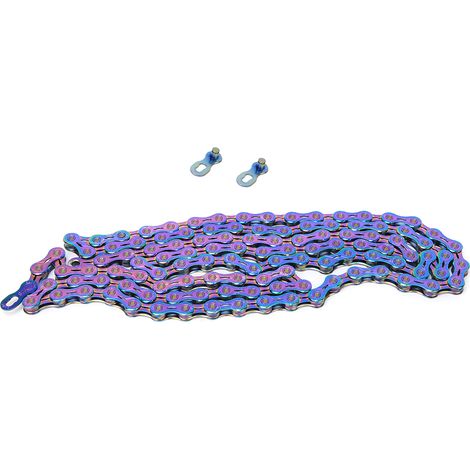 VTT ZTTO Chaîne Acier Multicolore 11 Vitesses pour Vélo Montagne Route, Corps Semi-Creux Accessoire Transmission (1/5)