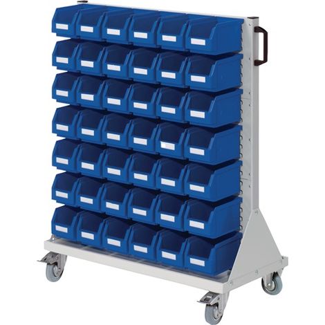 Chariot à roulettes RasterMobil H1230xl1000xP500mm Boîtextaille 42 x taille 6 bl (1/3)