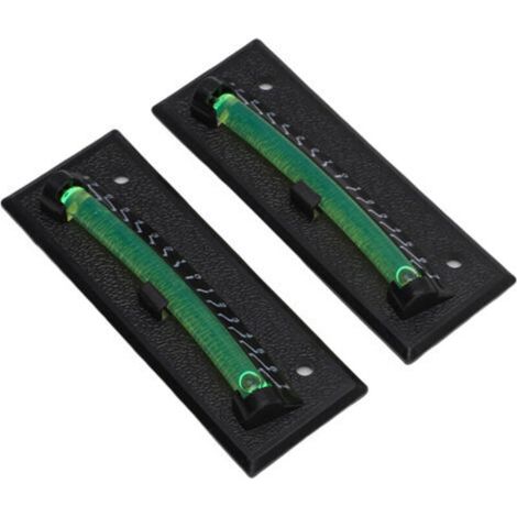 Lot de 2 niveaux à bulle pour camping-car, longue durée de vie, 2 méthodes de montage, système de nivellement précis pour remorque