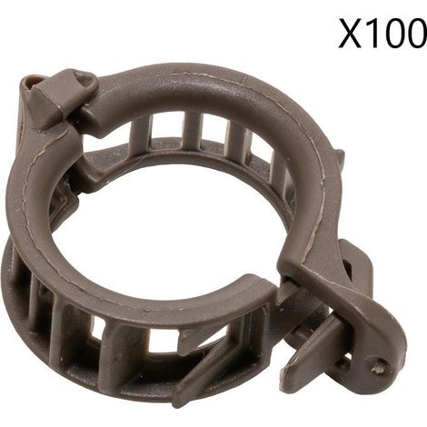 Lot de 100 Clips Tuteurs LA CORDELINE Pour Fixation Plantes Grimpantes, Attaches Tomates en PLA - CLIPT22 -NEUF