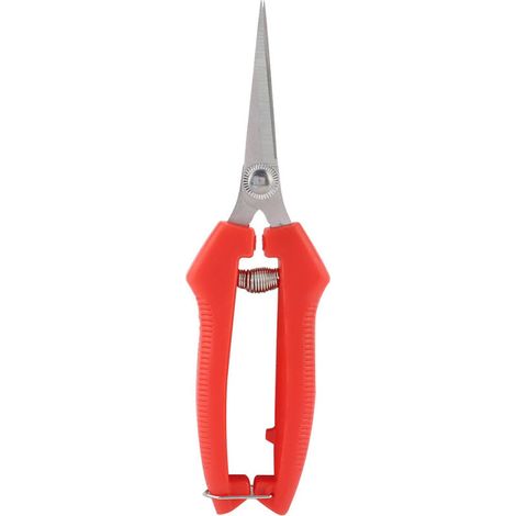Sécateur de Jardin Rouge 7" pour Fruits, Matériau Acier Inoxydable et PP, Sécateur de Prunage et Cueillette de Fruits avec Poignée Ergonomique et Rivet Réglable (1/5)