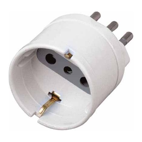 V-tac adattatore spina 16a presa 2p&43t 10a schuko max 1500w colore bianco 8720 (1/6)