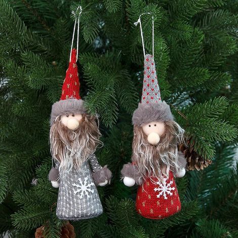 2-teiliger Weihnachtsschmuck-Anhänger, kreativer Weihnachtsbaum-Anhänger, Rudolph-Anhänger (1/5)