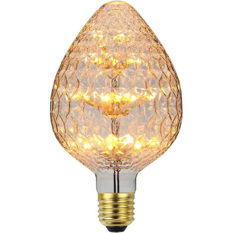 GROOFOO Ampoule LED vintage 2300K Lumière étoilée Ampoule Décorative feu d'artifice Lumière chaude E27 220/240 V,Verre,E27,3.00W 230.00V (1/5)