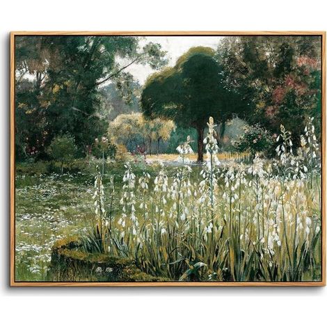 Vintage Leinwand Bilder mit Holzrahmen 30x40 cm Natur Landschaft Kunstdruck (1/5)