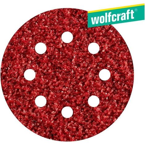 Hojas de Lijar Adhesivas Wolfcraft Corindón Grano 40 - 125mm (Pack 5) (2069000)