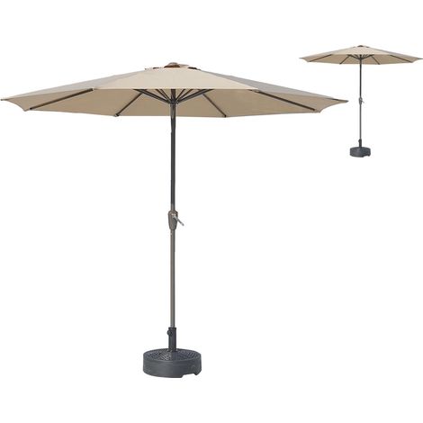 Parasols de terrasse, parasols de marché pour jardin, terrasse, piscine et plage, kaki (1/5)