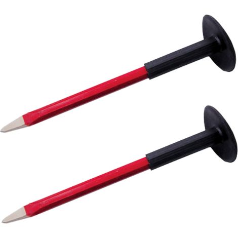 SCALPELLI IN ACCIAIO SERIE 2 PZ - 1 SCALPELLO  PIATTO E