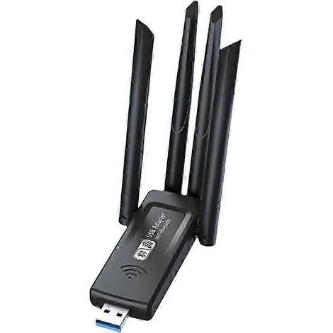 Adaptateur WiFi 1300 Mbps (2,4 GHz/5 GHz), WiFi 6, Bluetooth 5.4, récepteur sans fil USB AX1300 à 4 antennes, compatible avec les PC et les ordinateurs portables (PA) (1/5)