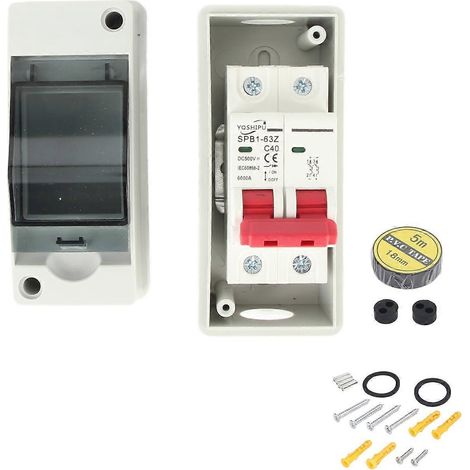 PV-Solar-Trennschalter, Photovoltaik-Schaltungstrennschalter, Miniatur-RV-Sicherungskasten, DC 500 V, IP65, wasserdicht