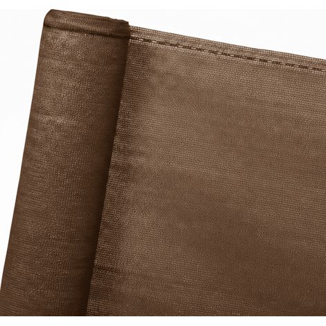 Telo ombreggiante 80% MARRONE, rete schermante 70 g/m2 per recinzioni ringhiere cancellate - h 1x10 m (1/5)