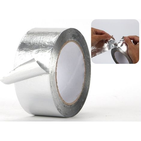 MINKUROW Aluminiumverstärktes Klebeband – 50 MX 50 mm Hitzeschildband zum Abdichten oder Isolieren von Metallreparaturen, selbstklebend, hochtemperaturbeständig und wasserdicht für Sanitär- und Klimaa (1/3)