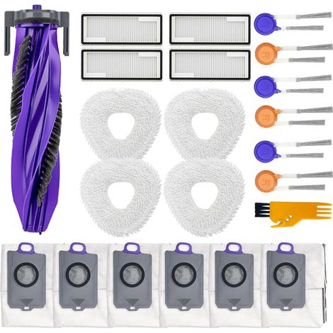 22 pièces d'accessoires pour Narwal Freo Z10 Robot Vacuum, 1 Brosse principale, 4 HEPA Filtres, 4 Chiffon, 6 Brosses Latérales, 6 Sacs de Poussière, 1 Outil de Nettoyage (1/5)