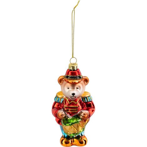 Oggetto orsetto in vetro h.12cm - Feeric lights & christmas