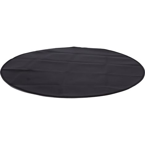 Tapis de barbecue rond à 2 couches en fibre de verre enduite de silicone, film ignifugé, pour fumoirs de jardin, terrasse ou patio, 61 cm / 24 pouces (1/5)