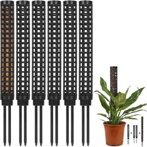 6 Pièces Tuteur Plante Grimpante,Tuteur Fibre De Coco,Tuteur Mousse Sphaigne,Tuteur Plante Monstera Support De Plante (1/4)