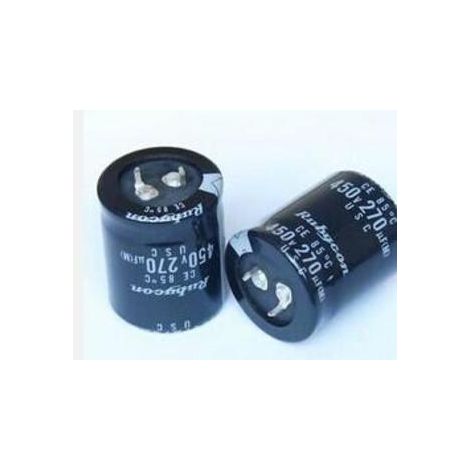 Condensatore elettrolitico 270uf 450vdc 105Âºc Dimensioni 35x35mm 2pin 270mf450v105/2pin